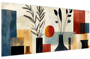 Obraz - Kubistické vázy (120x50 cm)