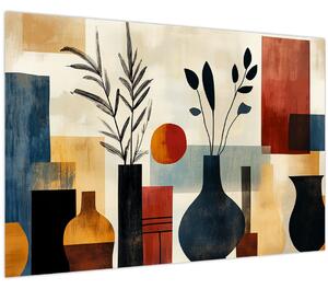 Obraz - Kubistické vázy (90x60 cm)