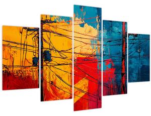 Obraz - Abstraktné elektrické vedenie (150x105 cm)