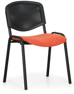 Konferenčná stolička Viva Mesh - čierne nohy, oranžová / čierna