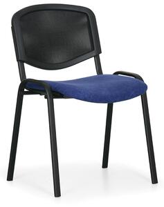 Konferenčná stolička Viva Mesh - čierne nohy, modrá / čierna