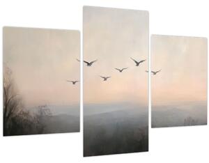 Obraz - Hejno vtákov (90x60 cm)