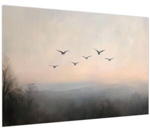 Obraz - Hejno vtákov (90x60 cm)