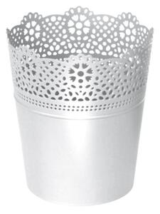 Prosperplast Kvetináč s čipkou LACE biely 16,0 cm