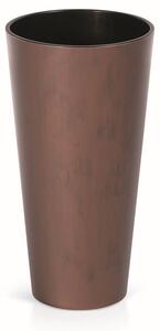 Prosperplast Kvetináč s vkladom TUBUS SLIM CORTEN hnedá 15 cm