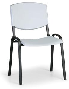 Konferenčná stolička Design - čierne nohy, sivá