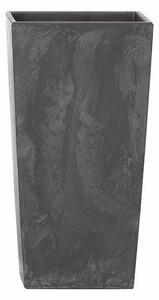 Prosperplast Kvetináč URBI SQUARE sivá EFFECT antracit 12,6 cm