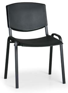 Konferenčná stolička Design - čierne nohy, čierna
