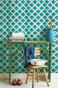 MINDTHEGAP Concrete Patch Turquoise - tapeta