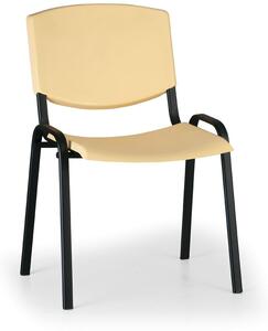Konferenčná stolička Design - čierne nohy, žltá