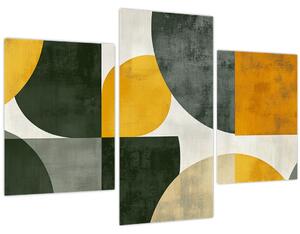 Obraz - Abstrakcia v olivovej farbe (90x60 cm)