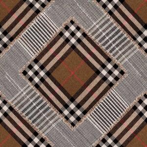 MINDTHEGAP Checkered Patchwork Mid Brown - tapeta