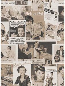MINDTHEGAP Retro Ads Sepia - tapeta