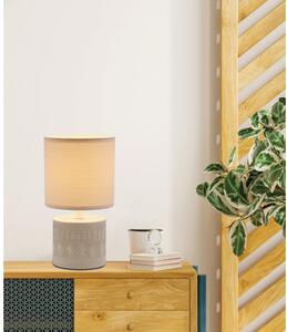 Béžová stolová lampa s textilným tienidlom (výška 26 cm) Dina – Candellux Lighting