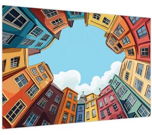 Obraz - Medzi domami (90x60 cm)