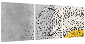Obraz - Abstraktná maľba pláže N⁰3 (s hodinami) (90x30 cm)