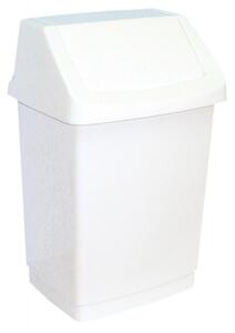 Odpadkový kôš s vekom plastový 50 l, biela