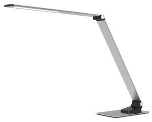 LED stolná lampička stmievacia, strieborná
