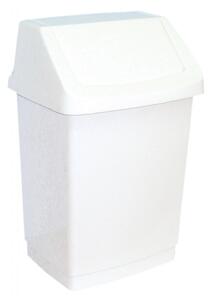 Odpadkový kôš s vekom plastový 25 l, biela