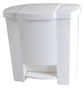Odpadkový kôš otváraný nožným pedálom biely 20 l, biela