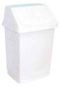Odpadkový kôš s vekom plastový 15 l, biela
