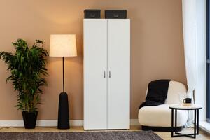 Dvojdverová šatníková skriňa 74 cm RICHLAND - biela