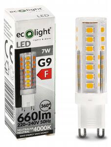 ECOLIGHT LED žiarovka G9 7W neutrálna biela