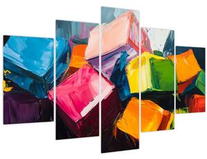 Obraz - Farebné kocky (150x105 cm)