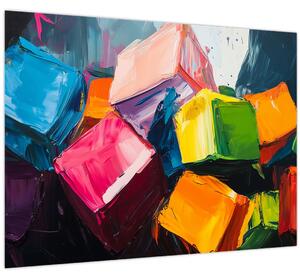 Obraz - Farebné kocky (70x50 cm)