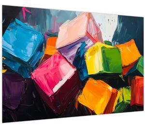 Obraz - Farebné kocky (90x60 cm)