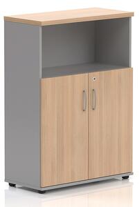 Stredná skriňa Visio LUX 80 x 38,5 x 113 cm, dub