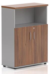 Stredná skriňa Visio LUX 80 x 38,5 x 113 cm, orech