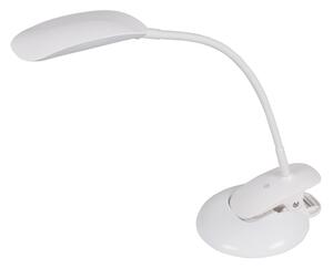 Stolná LED lampička 2 v 1 - podstavec a clip 5 W, biela