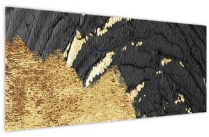 Obraz - Zlatá štruktúra N⁰1 (120x50 cm)
