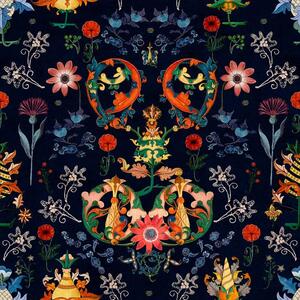 MINDTHEGAP Transylvania Folk In Blue - tapeta