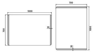 Nimco LED zrkadlo 1000x700 - ZP 17004