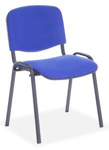 Konferenčná stolička Viva, čierne nohy, modrá