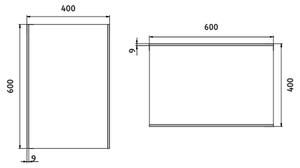 Nimco LED zrkadlo 400x600 - ZP 9000
