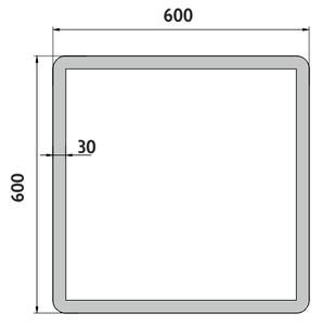 Nimco LED zrkadlo 600x600 - ZP 19066