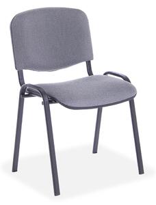 Konferenčná stolička Viva, čierne nohy, sivá