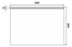 Nimco LED zrkadlo 800x600 - ZP 8003