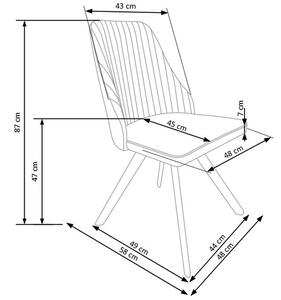 Jedálenská stolička SCK-206 biela/čierna