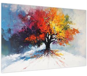 Obraz - Pestrofarebný strom (90x60 cm)