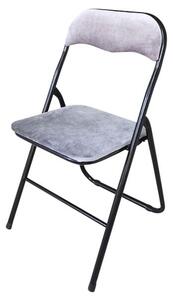 Skladacia stolička NIKLAS čierna/sivá