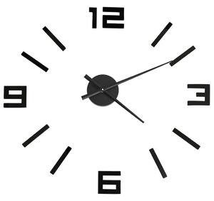 3D nástenné hodiny s moderným dizajnom čierne 100 cm XXL