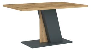 Jedálenský stôl AUSTWEL - dub wotan / antracitový