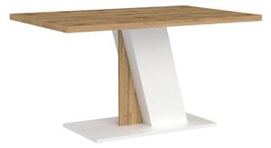 Jedálenský stôl AUSTWEL - dub wotan / biely