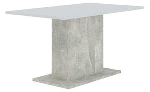 Stôl do kuchyne RIDGE - betón / biely