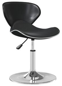 Barová stolička čierna umelá koža