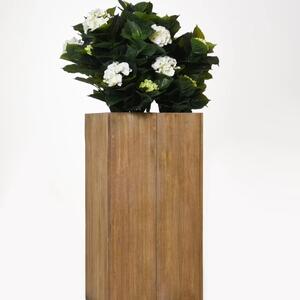 Kvetináč BLOCK, drevo akácie, výška 90 cm, hnedý